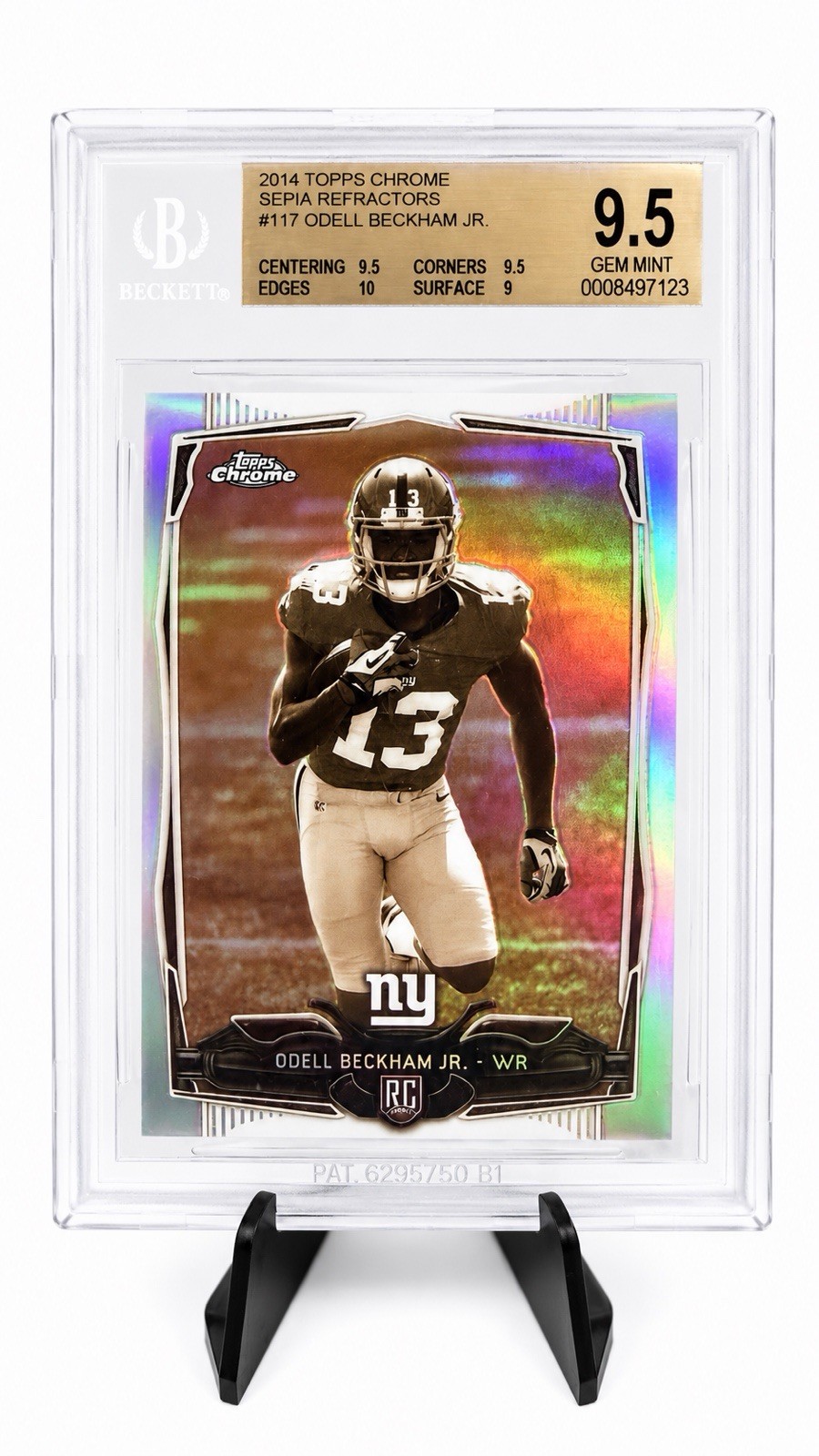 2014 Topps Chrome - Odell Beckham Jr. #117 Sepia Refractor (RC) /99 GIANTS 10Sub view 1