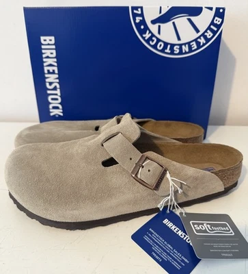 Zoccoli Birkenstock Boston tortora morbidi VL taglia 37 - 45 larghezza normale