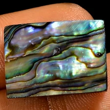 100% Natural Abalone Shell Rectangle Cabochon Gemstone 17 Ct. 19X14X5 mm UG-3099