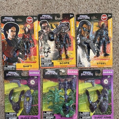Final Faction Action Figures Mixed Lot Shift Scope Steel Rampage Accessories