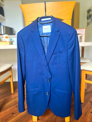 DIGEL move Herren Blazer blau 46 Slim Fit Stretch Knopfverschluss