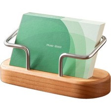 Business Card Holder for Desk, Wooden Creative Business Card Display for Desk,