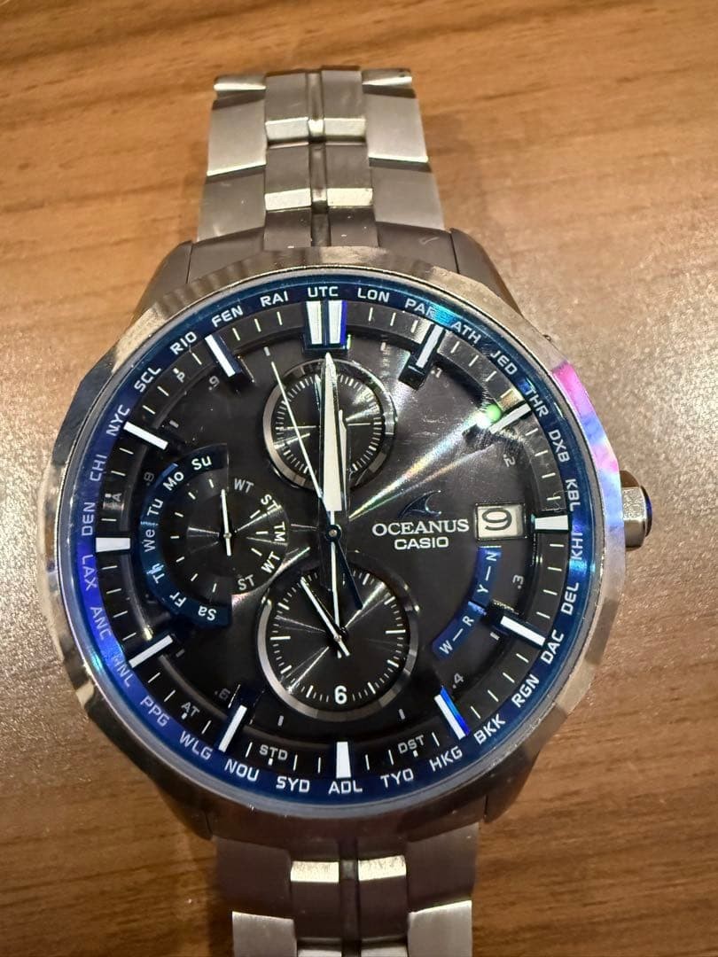 CASIO OCEANUS Manta OCW-S3000-1AJF Solar Titanium Chronograph Full 