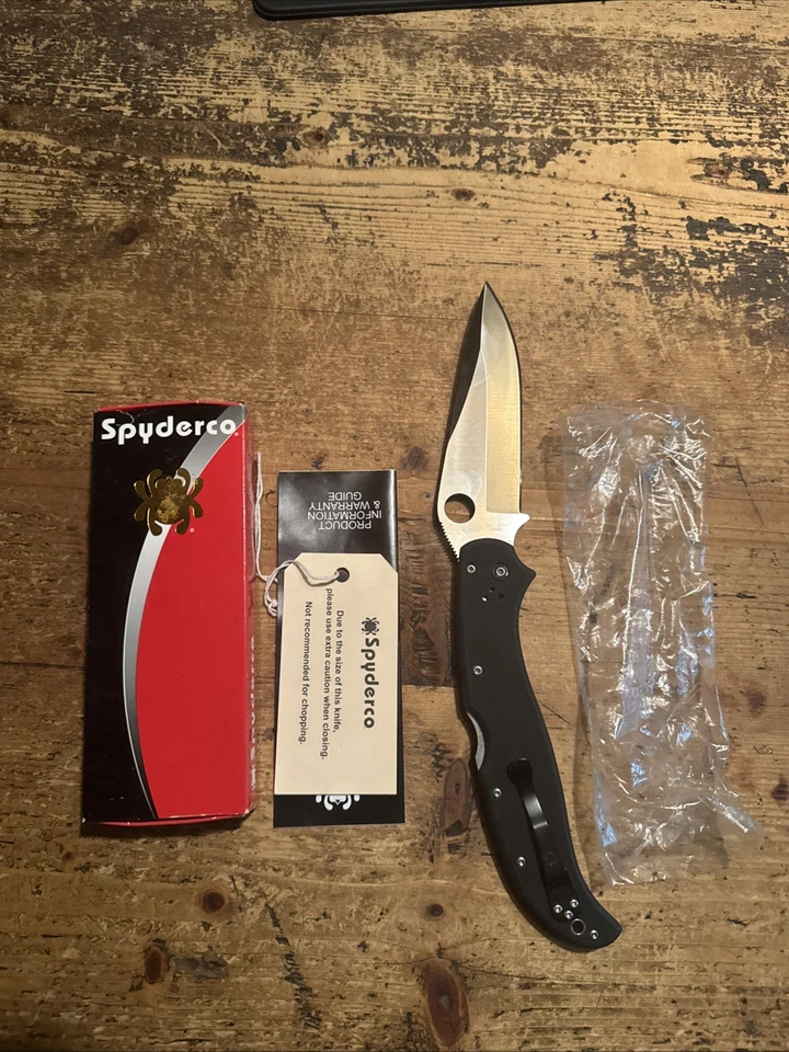 Spyderco C 180GP Tatanka G-10 Folding Pocket Knife - Black - Image 3 of 4