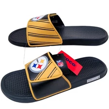 Pittsburgh Steelers NFL Football Slides Sandals Size XL 13-14 Mens - Foco