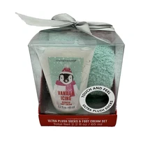 Simple Pleasures Ultra Plush Socks & Foot Cream Vanilla Icing Stocking Gift Set