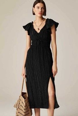 J.Crew Palermo dress in viscose-blend crinkle women size small petite