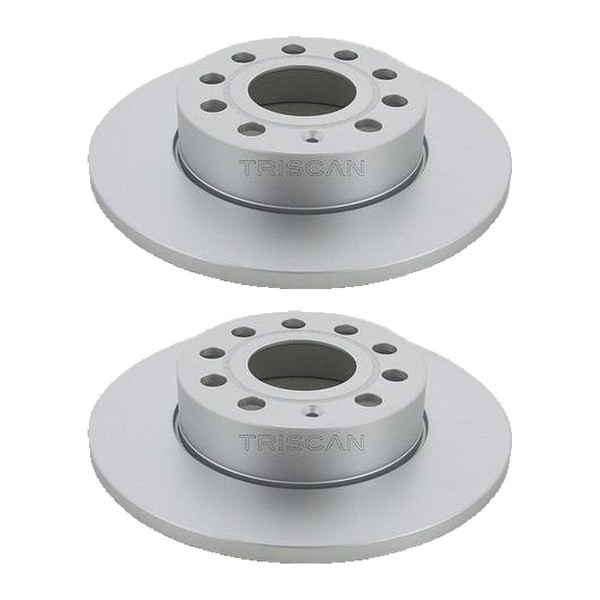 2 Bremsscheiben Voll Ø 256 Mm Triscan Passend FüR U.A. Skoda Octavia-image