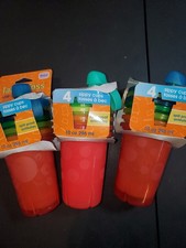 Sippy Cups Lot 10oz Plastic 3 Sets Of 4