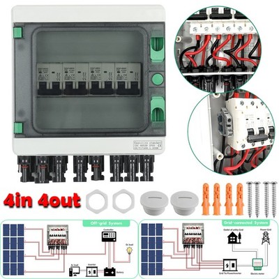 Solar Anschlusskasten 4 Strings PV DC Trennschalter 2P 32A 1000V Solarpanel 900W