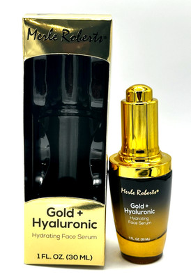 Merle Roberts Gold + Hyaluronic Hydrating Face Serum ~ 1 oz / 30 ml ~ BNIB ~