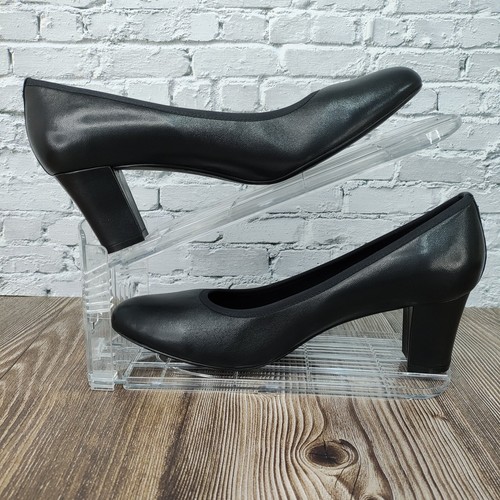 Vaneli Camila Damen-Pumps Blockabsatz schwarz Leder 10 M klassisch Büro Karriere - Bild 9 von 11