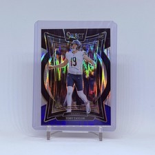 2024 Panini Select #1 Tory Taylor Black & Blue Prizm Shock RC