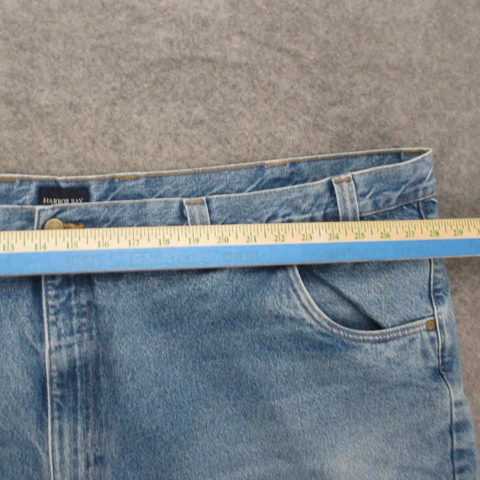 Harbor Bay Jeans Mens 58x30 Blue Denim Relaxed Fit Authentic Brand HOB Pants - Image 3 of 4