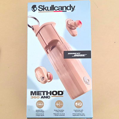 Skullcandy Method 360 ANC In-Ear-Kopfhörer Bluetooth Rosa Ladeetui