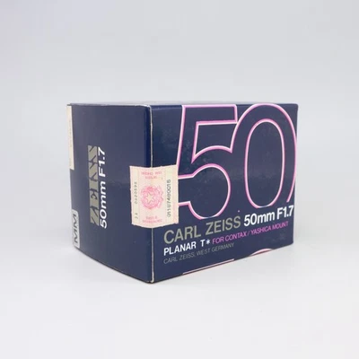 Neuf Ancien Stock Carl Zeiss Planar T* Série F 1,4/50 mm Objectif Contax/Yashica - Photo 1/4