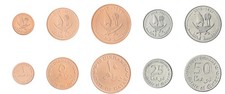 Qatar 1-50 Dirhams, 5 Pieces Coin Set, 2012-2016, KM #12a-84, Mint X 100 PCS
