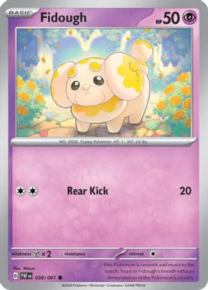 Fidough - 038/091 - Common (Near Mint) Paldean Fates - Psychic Pokémon