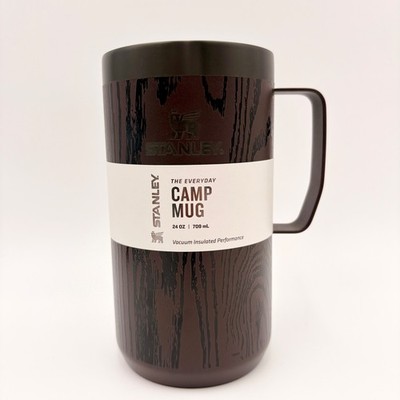 Stanley The Everyday Camp Mug 24oz Woodgrain Stainless Steel Vacuum Insulated