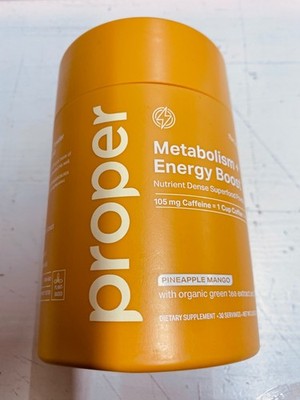 Proper The Yellows Metabolism + Energy Boost Pineapple Mango 30 Servings 5.92 Oz