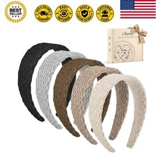 5 Pack Thick Headbands, Neutral Colors Headbands for Fall Outfits