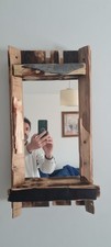 Handmade Bespoke Rustic Wooden Wallhung  Driftwood Style Mirror