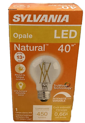 SYLVANIA LED TruWave Natural Series A19 Light Bulb, 40W Equivalent