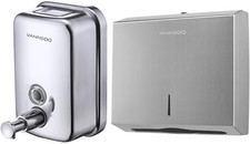 Wall-Mounted Soap and Paper Towel Dispenser Set for Easy Hygiene Access