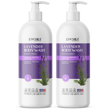 Edenika Lavender Body Wash 2-Pack, Relaxing, Hydrating Cleanser - Natural Oils
