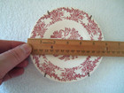Vintage Hamilton Ross Ming Red Dinnerware C Underglaze 52 Small Plate / Saucer — photo 3