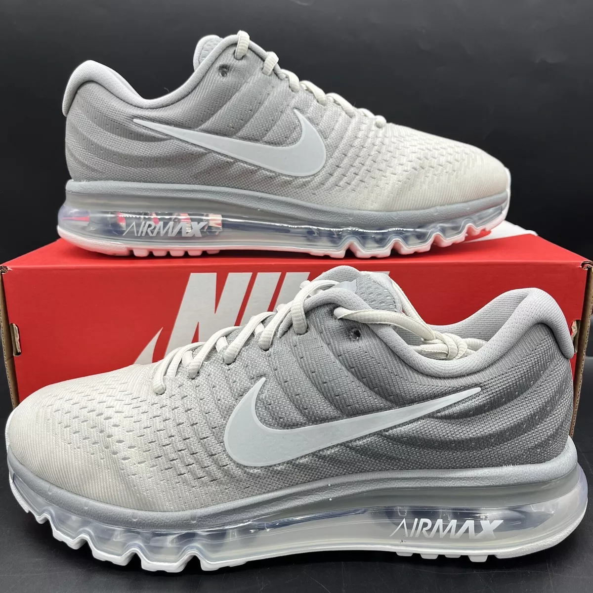 Nike Air Max 2017 Mens Shoes Multi Size Light Bone Beige Gray 849559 005 NEW