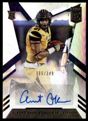 2020 Donruss Elite #RA-AO Albert Okwuegbunam Rookie Auto /349 Broncos EAGLES
