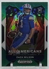 💥ZACH WILSON ROOKIE 2021💥PANINI PRIZM DRAFT GREEN ROOKIE ALL AMERICAN RC🔥🔥