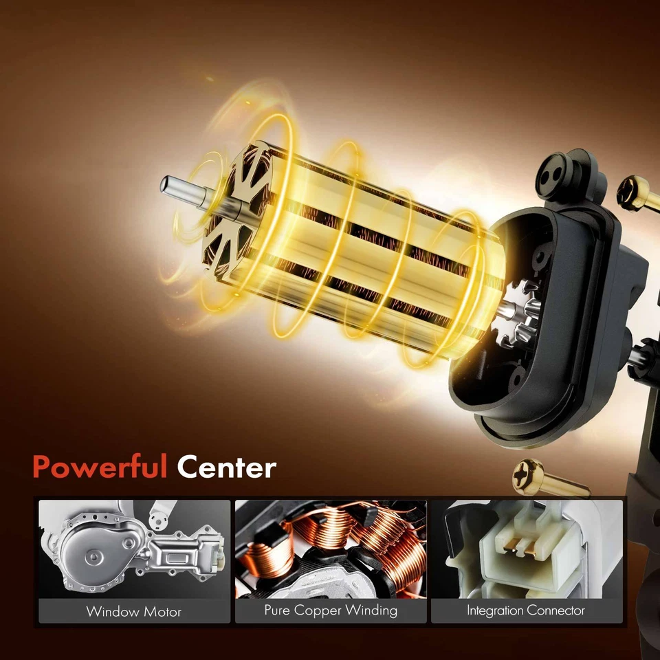 Regulador de ventana eléctrica con motor para camioneta Chevy GMC conductor delantero izquierdo derecho Foto 4 de 4