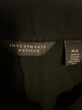 Investments Petites Womens Dress Pants Size 12 Petite Black Thick Material