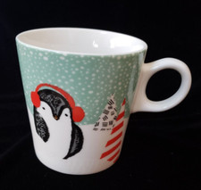 Starbucks Penguin Holiday Coffee Mug Christmas Tree 10oz Cup Mug, GOOD COND.