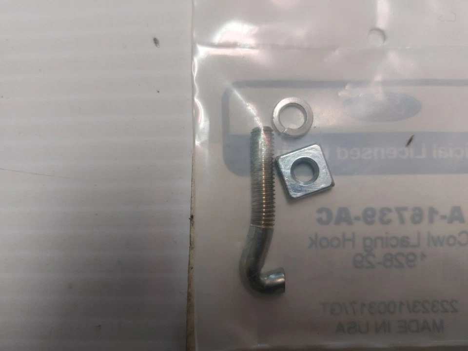 1928-29 Ford Model A Hood Cowl Lacing hook, 22430 - Image 2 of 3