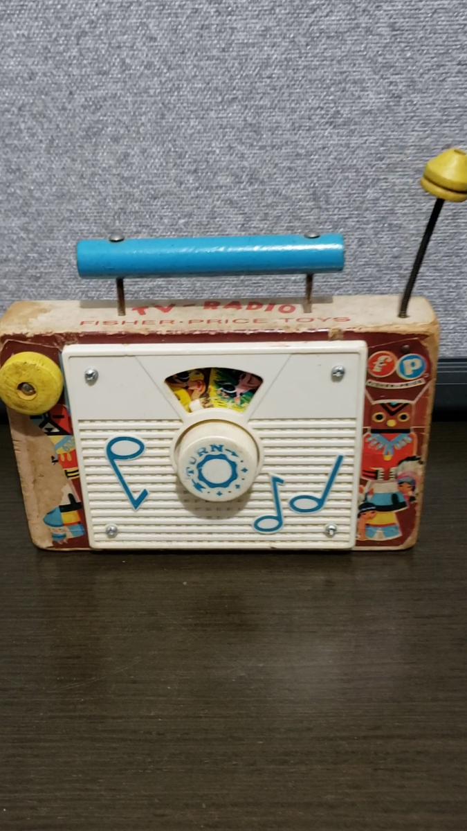 Vintage 1961 Fisher Price Ten Little Indians Music Box TV