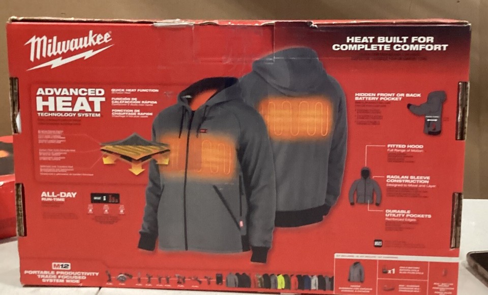 USED XL Milwaukee 306G21 M12 Durable Carbon Fiber Heated (jacket