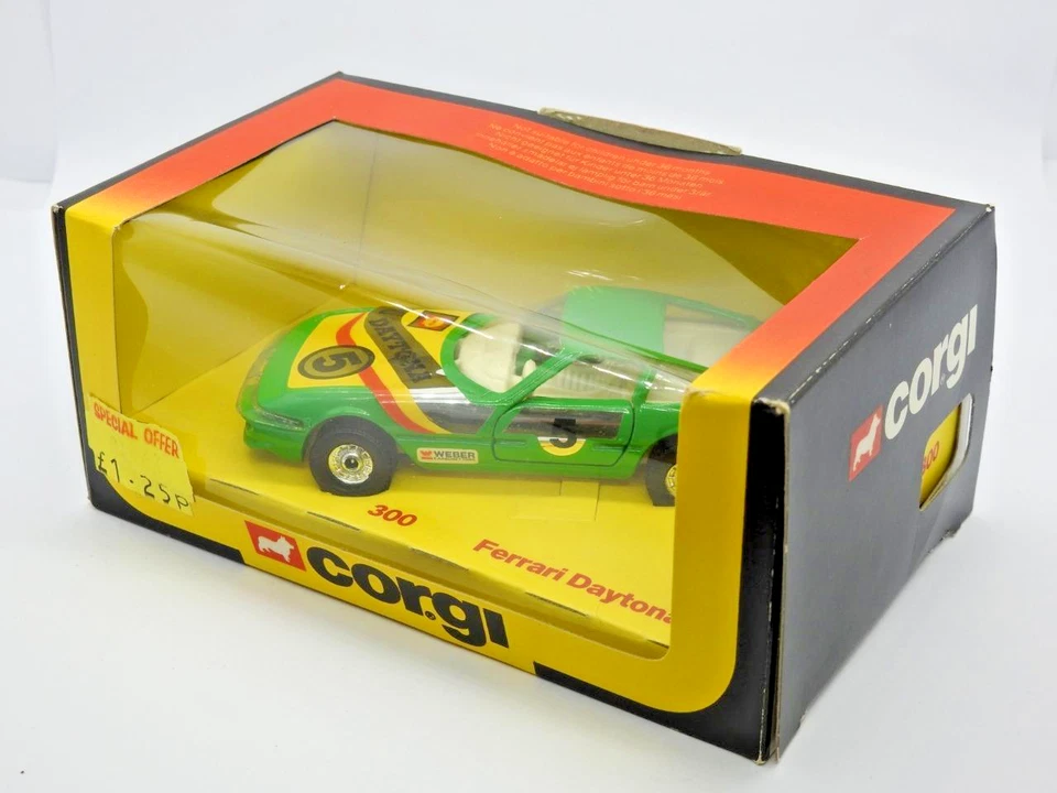 Corgi No.300 Mint IN Scatola 1979-82 Pressofuso Ferrari Daytona Gara Auto Late - Immagine 4 di 4
