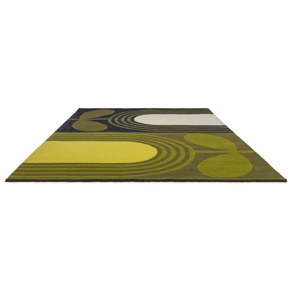Orla kiely Hand Tufted Rug Striped Tulip Seagrass Olive Green Rug 8x10/9x12 - Image 2 of 4