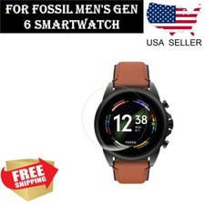 2-Pack Screen Protector TPU Clear Full Film For Fossil Men's Gen 6 Smartwatch