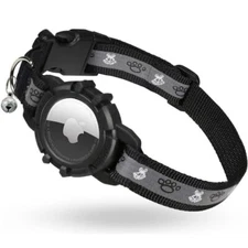 Reflective AirTag Cat Collar Integrated Cat Tracker Collar with Air Tag Holde...