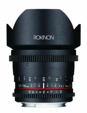 Rokinon Cine DS 10mm T3.1 Lens with MFT Mount and Front and Rear Lens Cap