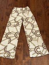 Fashion Nova Women's White Chainlink Bootcut Dress Pants Size: Medium