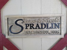 Personalized Wedding Sign Custom Carved Wood Plaque Couple Family Gift SL104