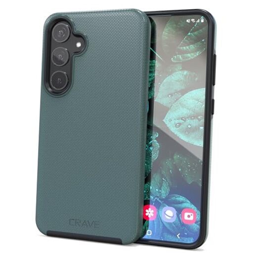 Dual Guard for Samsung Galaxy S24 Plus Case, Shockproof Forest Green