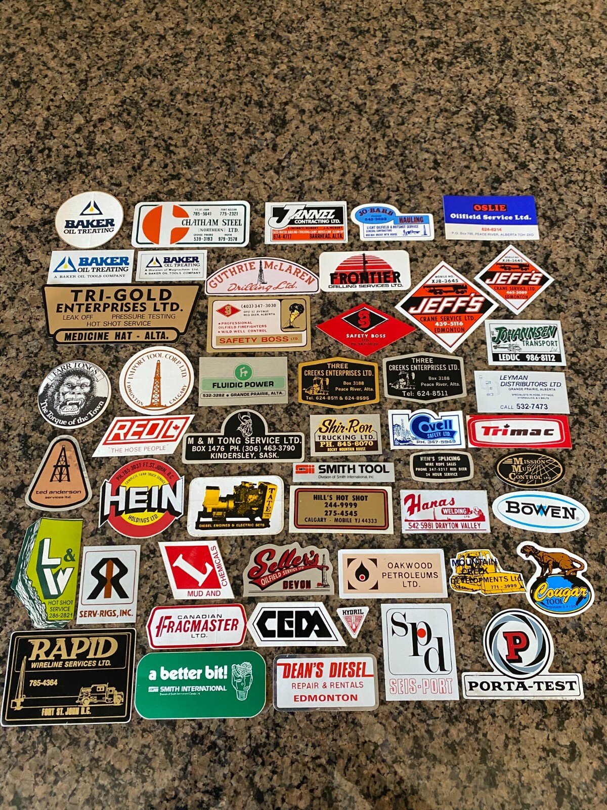 VINTAGE OILFIELD STICKER COLLECTION LOT OF 50 SERVICE DRILLING ETC 70S