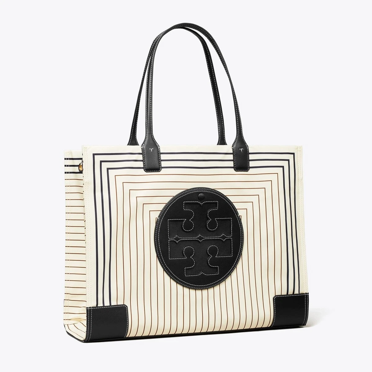 Tory burch top striped tote