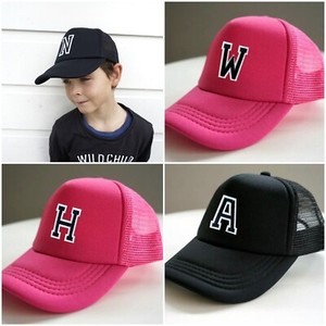 Adjustable Boys Girls Kids Hat Trucker Cap Personalised Letter Toddlers Caps Ebay